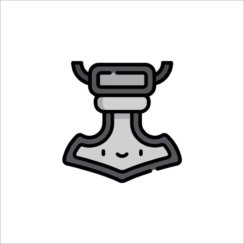 A cartoon hammer with a smile on it vector