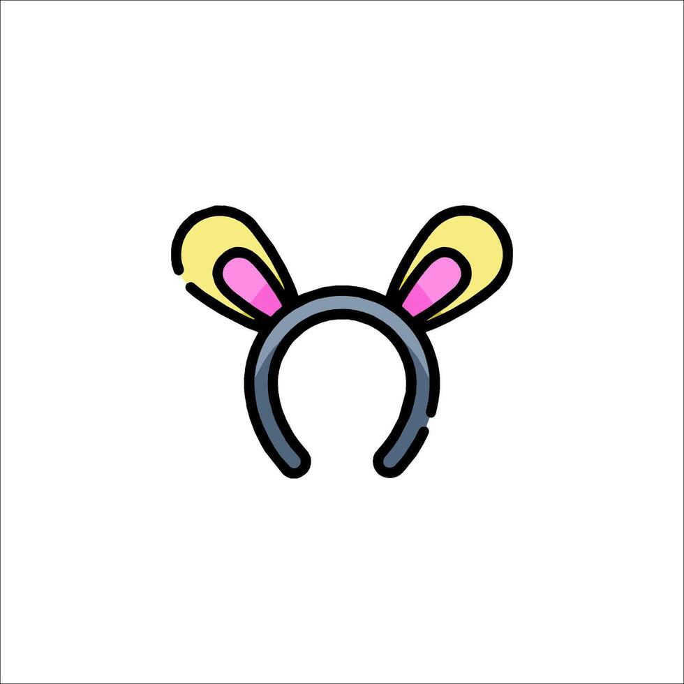 A bunny ears icon on a white background vector