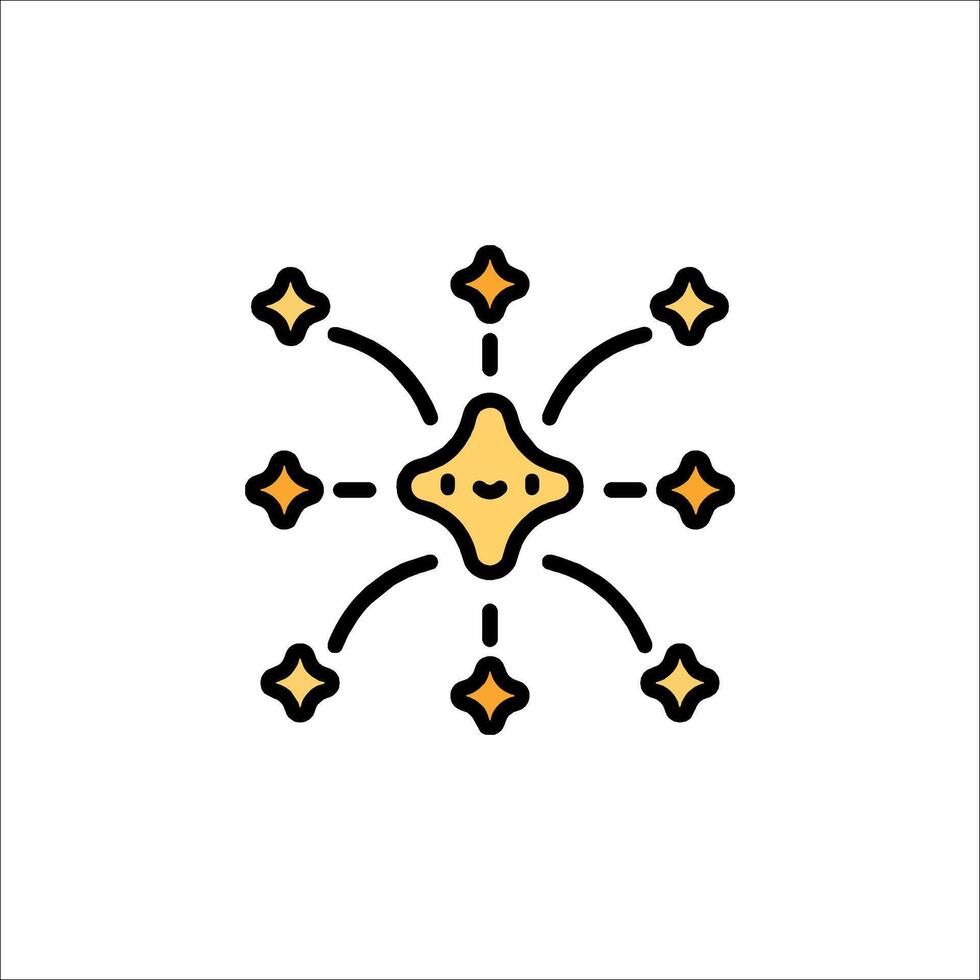 A star with a smiley face on it vector