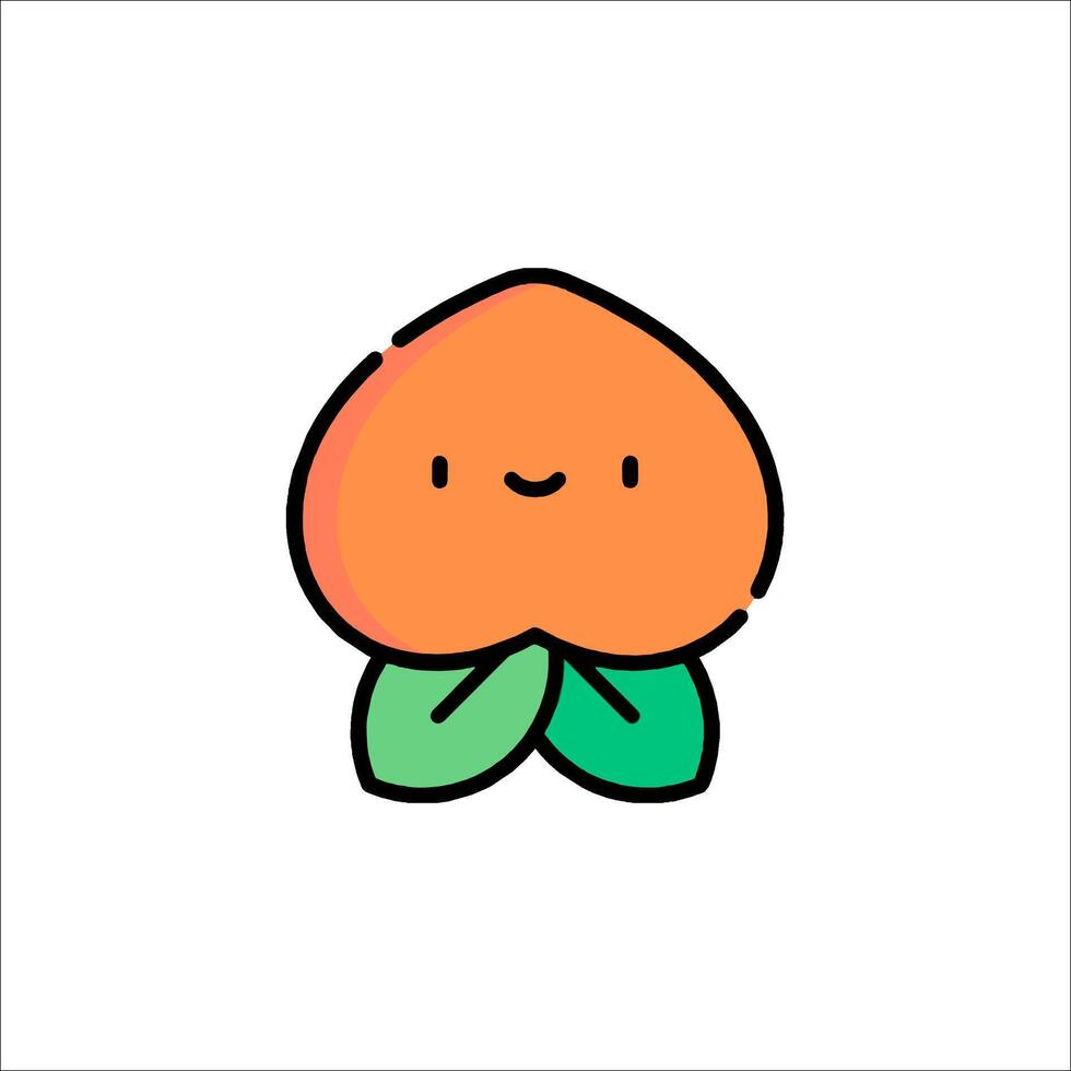 An orange with a smiley face on it vector