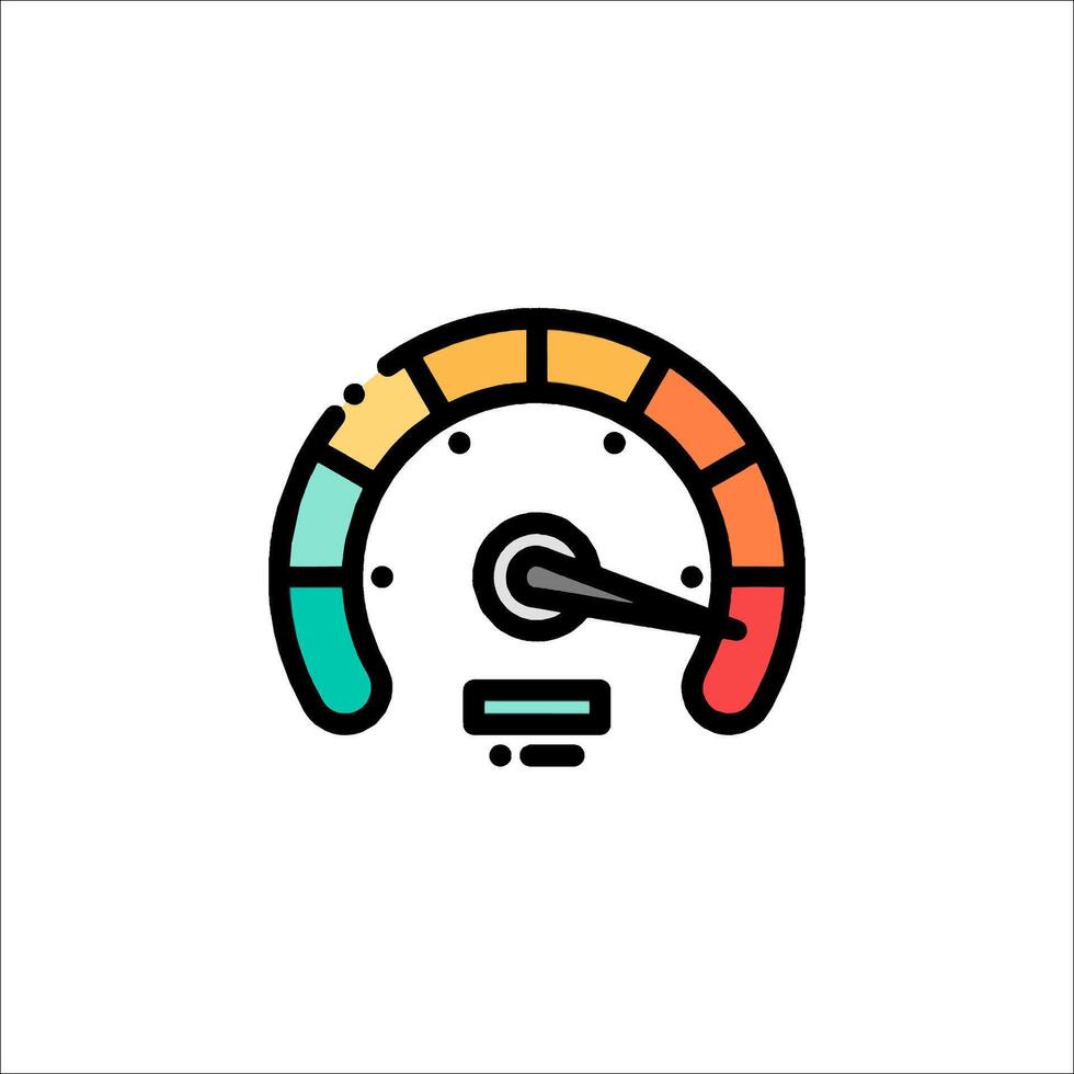 Speedometer icon illustration vector