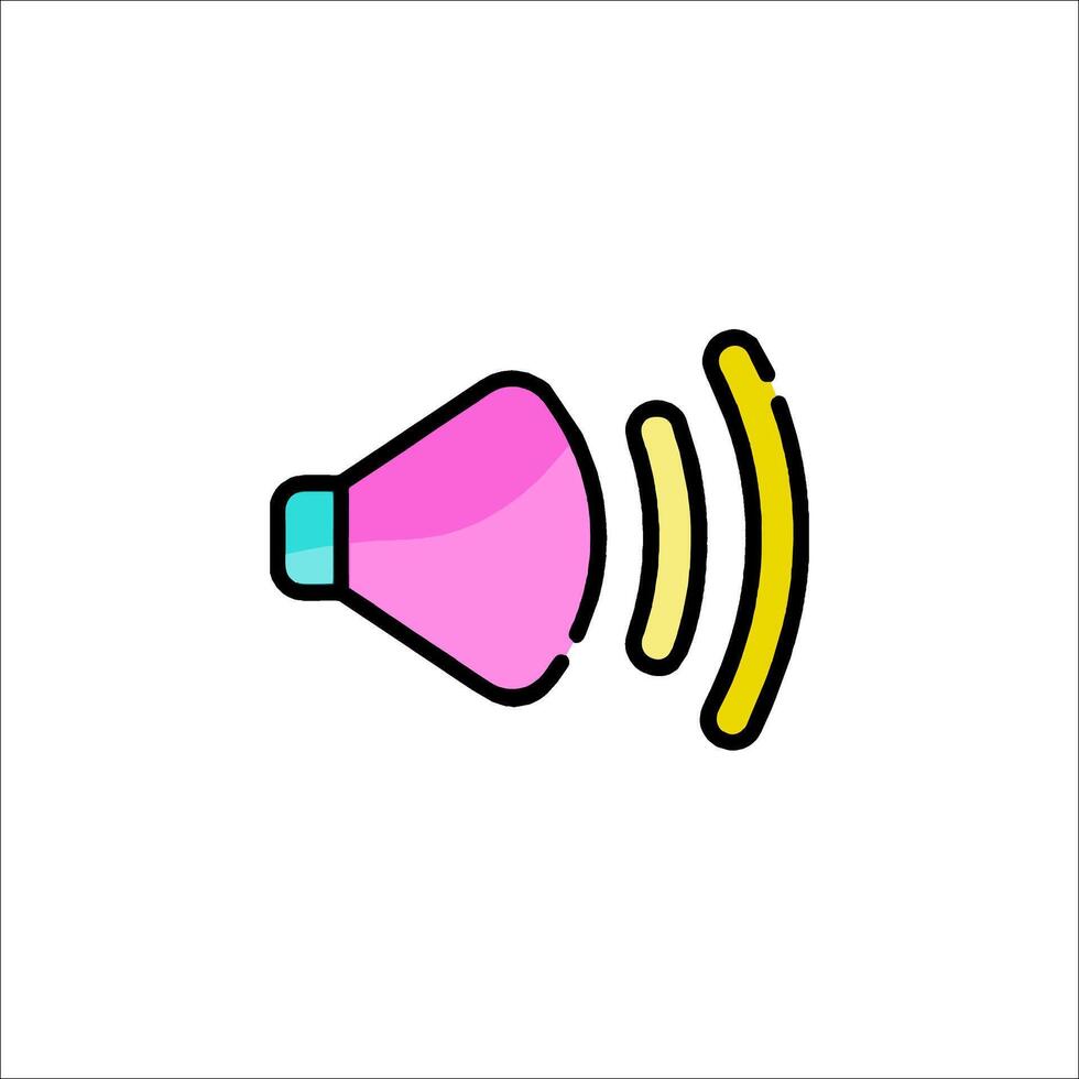 A pink speaker icon on a white background vector