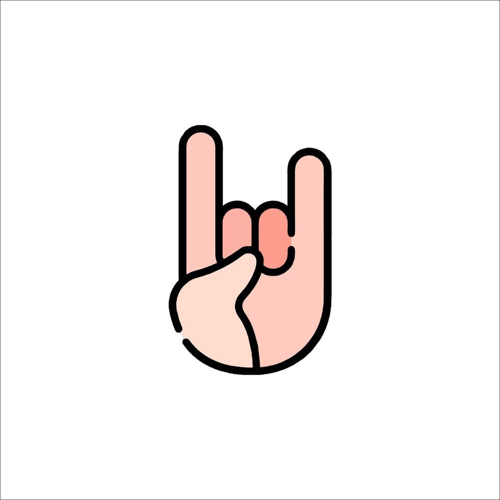 Rock and roll icon illustration vector