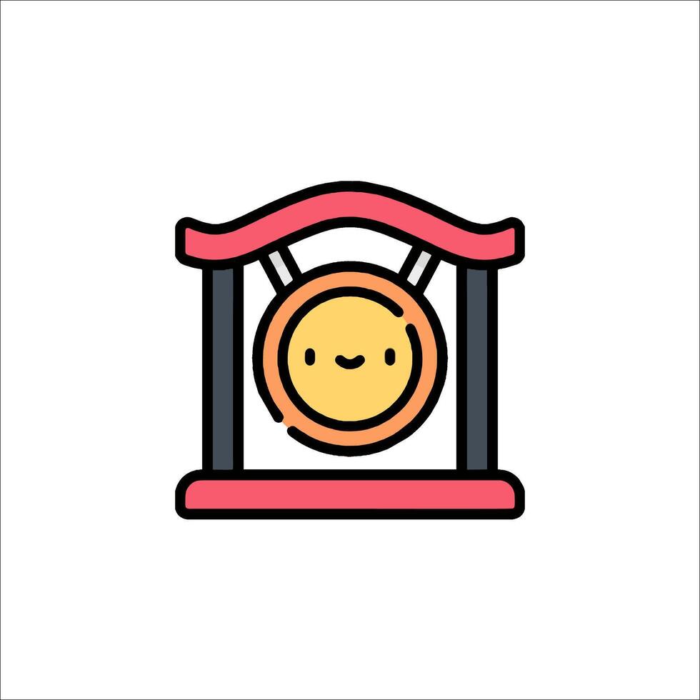 A clock with a smiley face inside vector