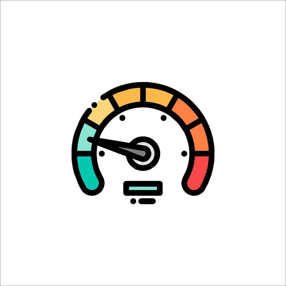 Speedometer icon illustration vector