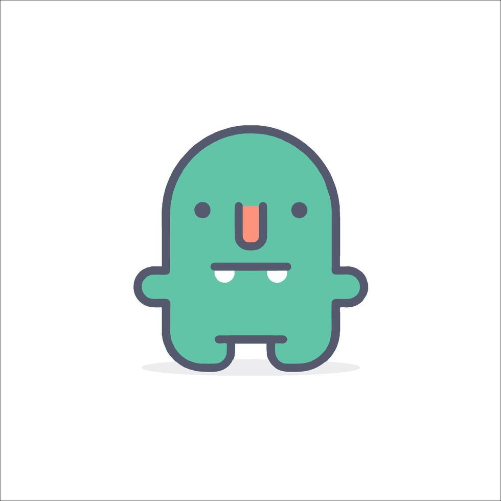 A cartoon character with a big nose and a small mouth vector