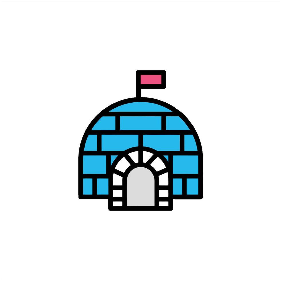 Ice house icon illustration vector