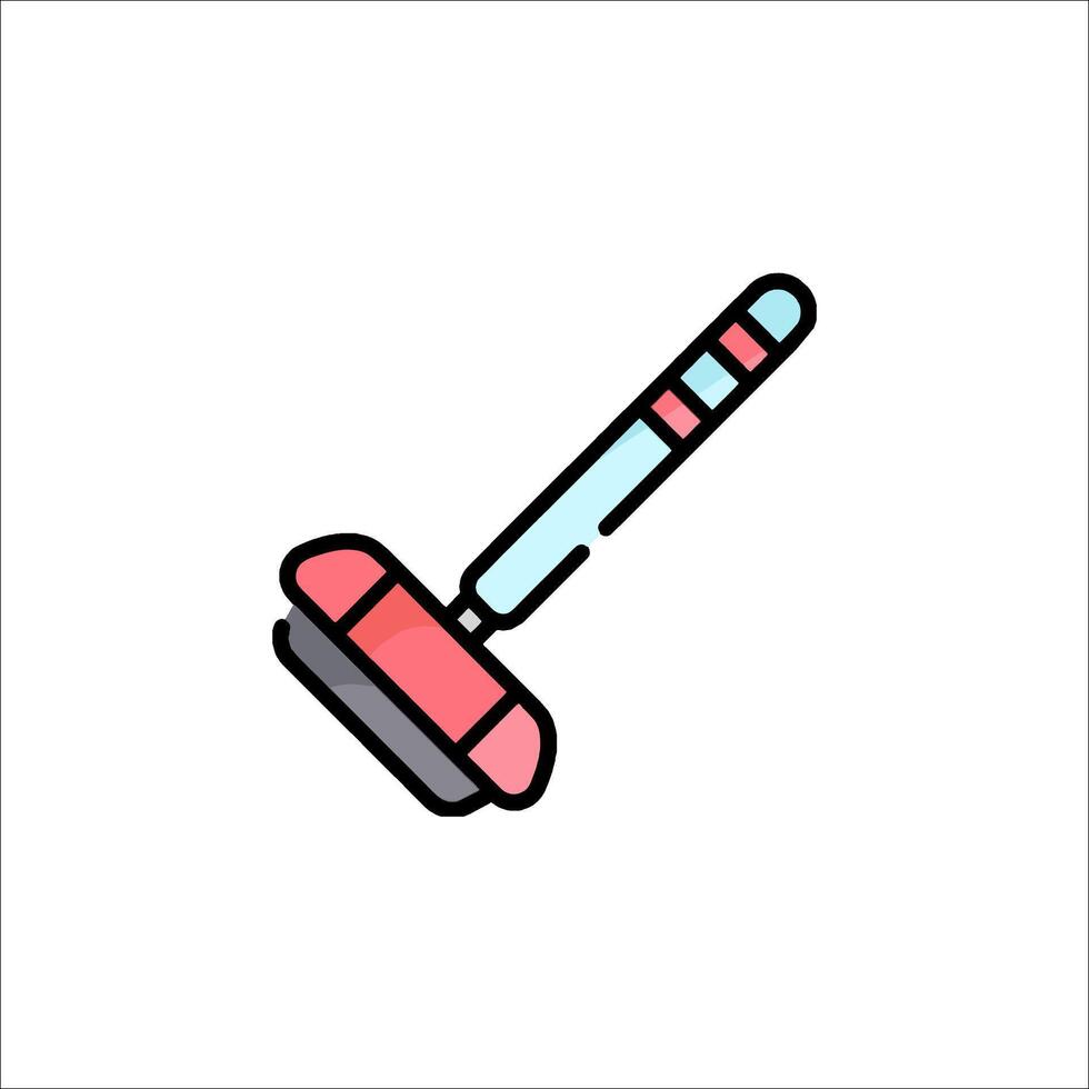 A red and pink mop on a white background vector