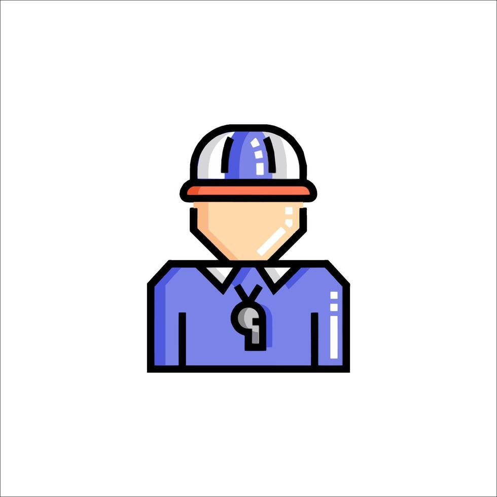 A man in a hat and tie icon vector