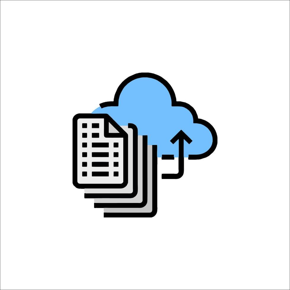 Cloud storage icon illustration vector