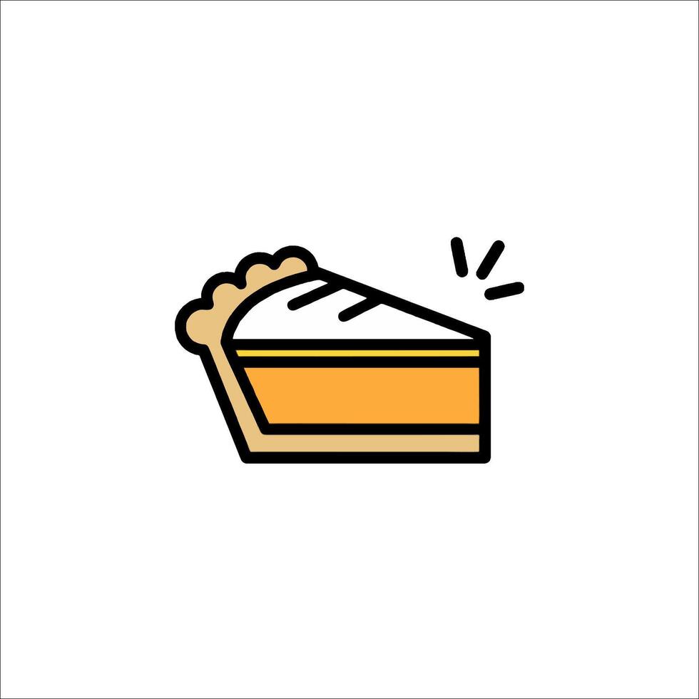 A slice of pie icon on a white background vector