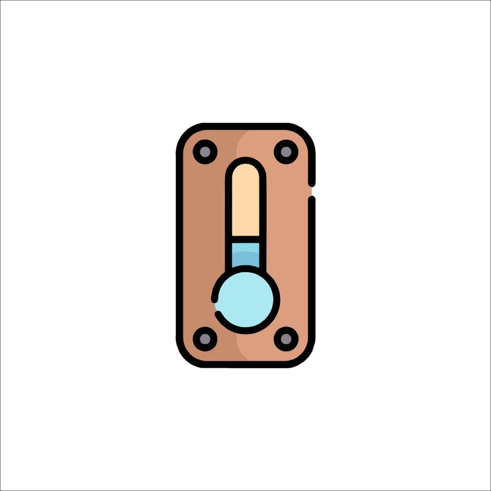 A thermometer icon on a white background vector
