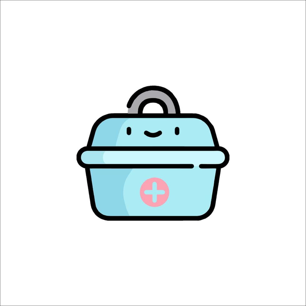 A blue box with a pink heart on it vector