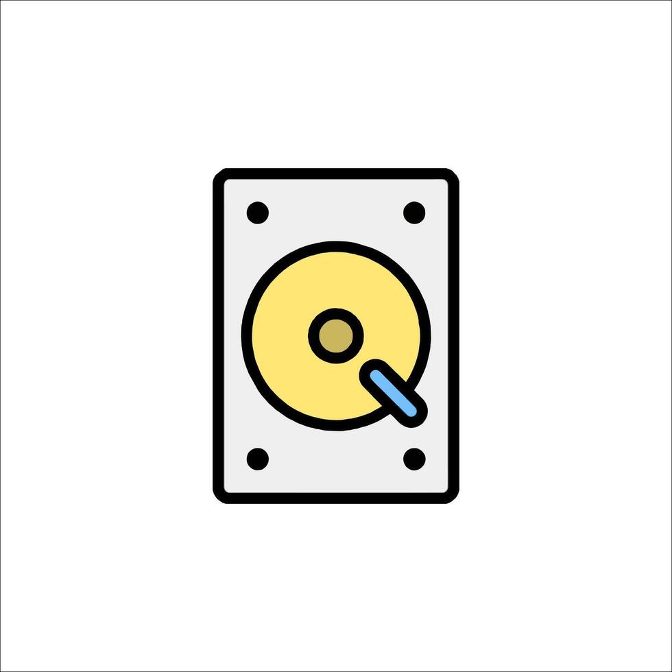 A disk icon on a white background vector