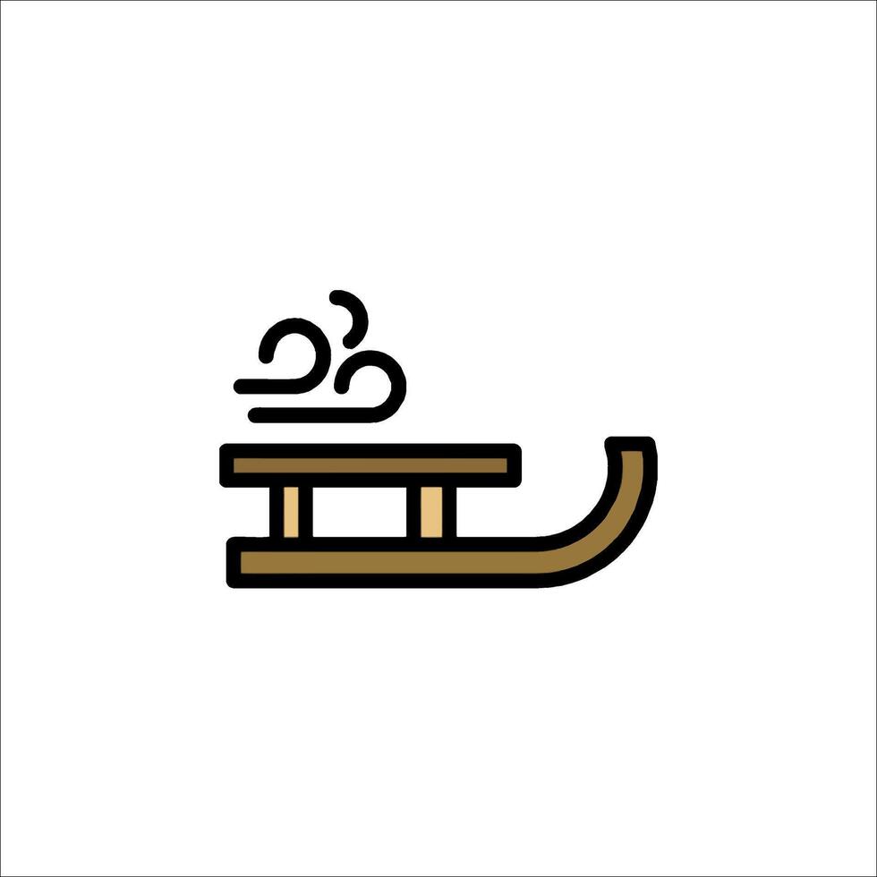 Sled icon illustration vector