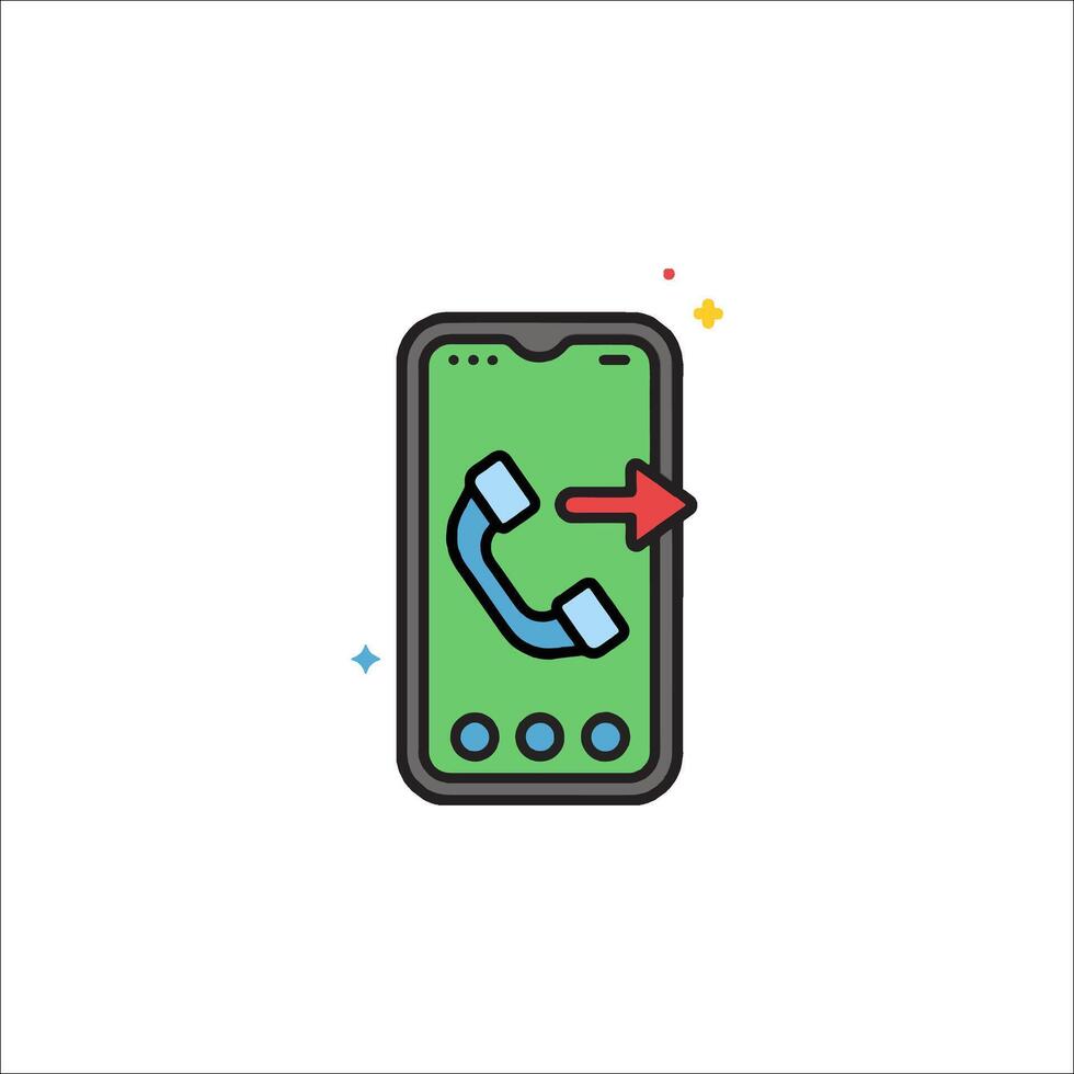 A phone with a phone call icon vector
