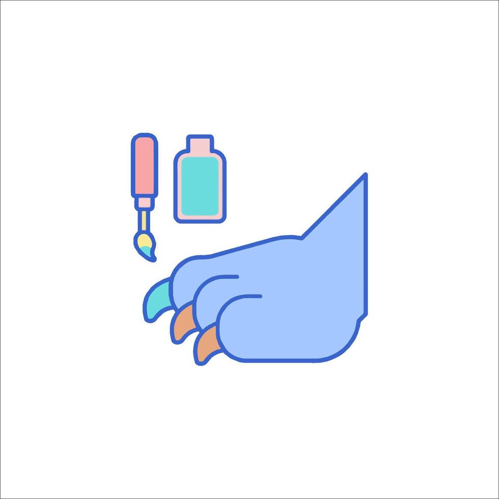 A nail polish brush and a nail file vector