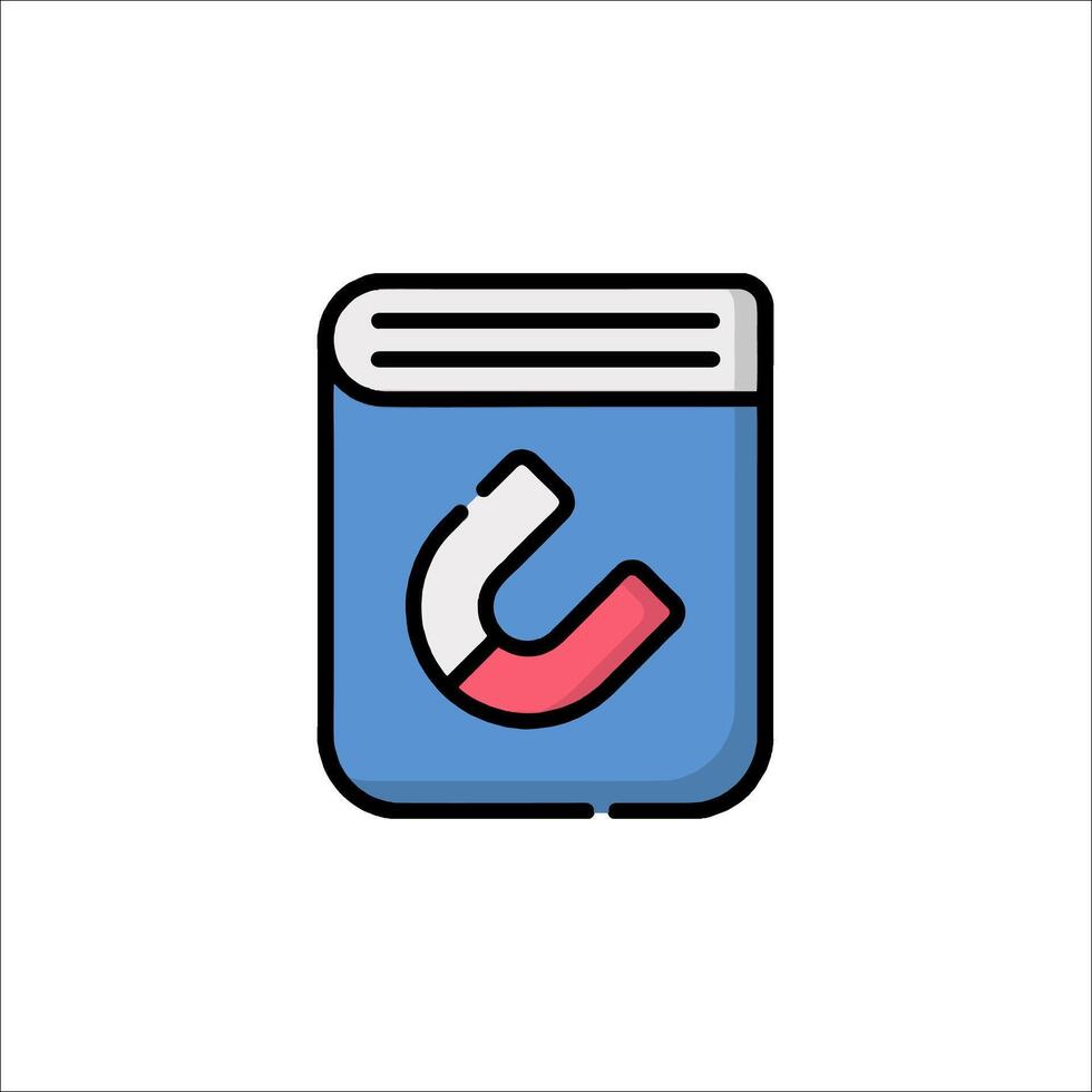 A book with a magnet on it vector