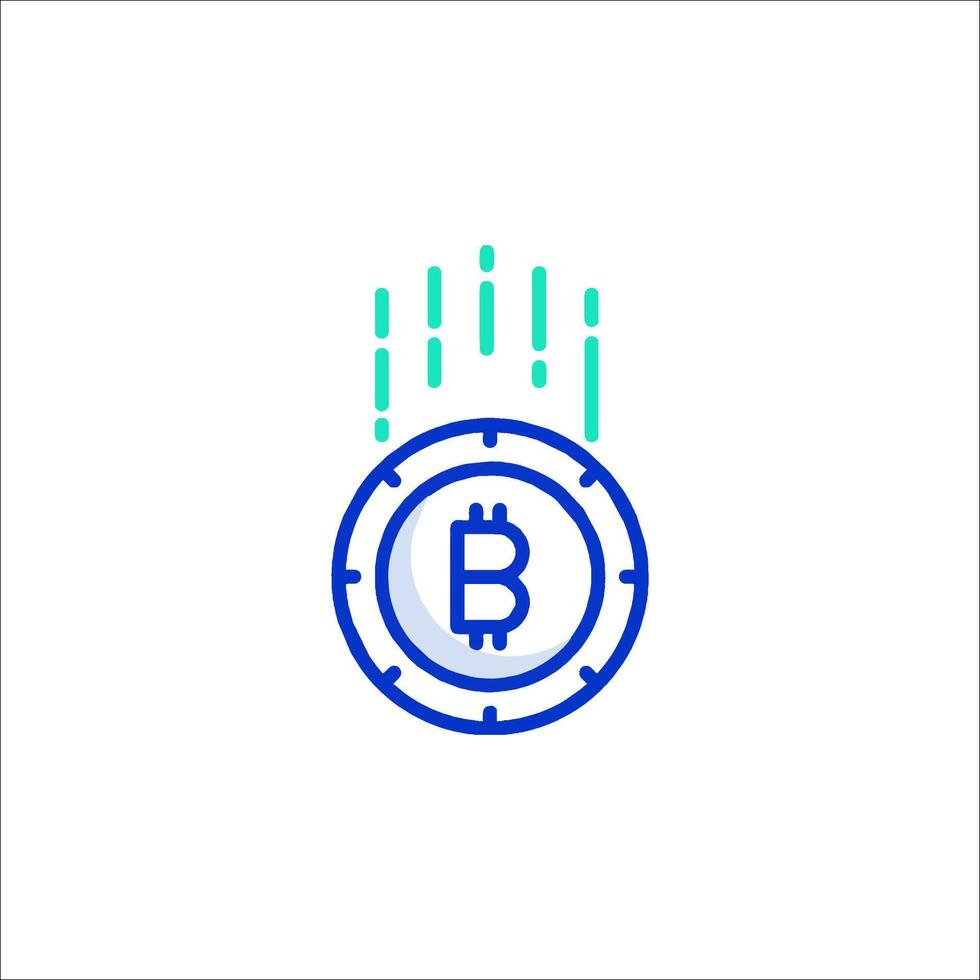 Bitcoin logo, icon, icon design, icon illustration vector