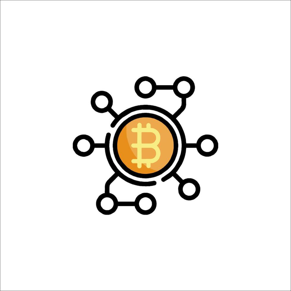 Bitcoin icon illustration vector