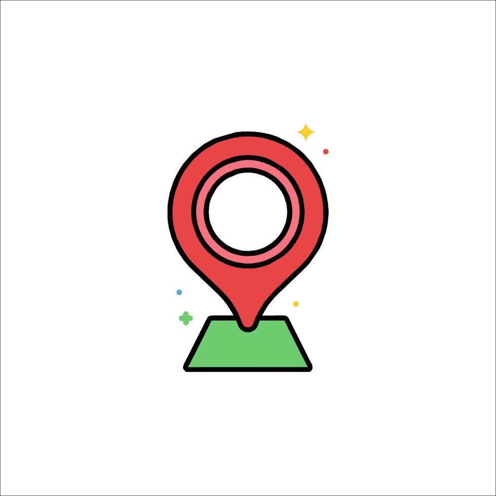 A location marker icon with a dot in the center vector