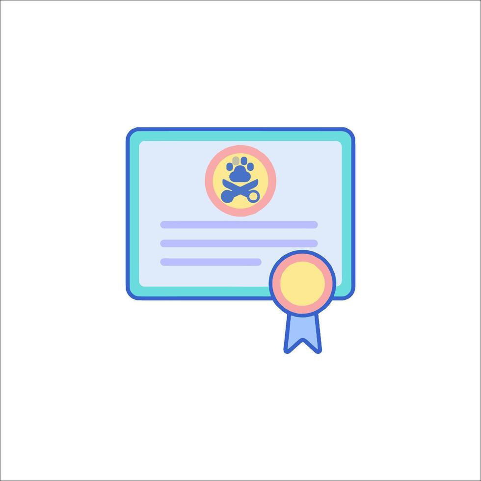 A certificate with a ribbon and a picture of a person vector