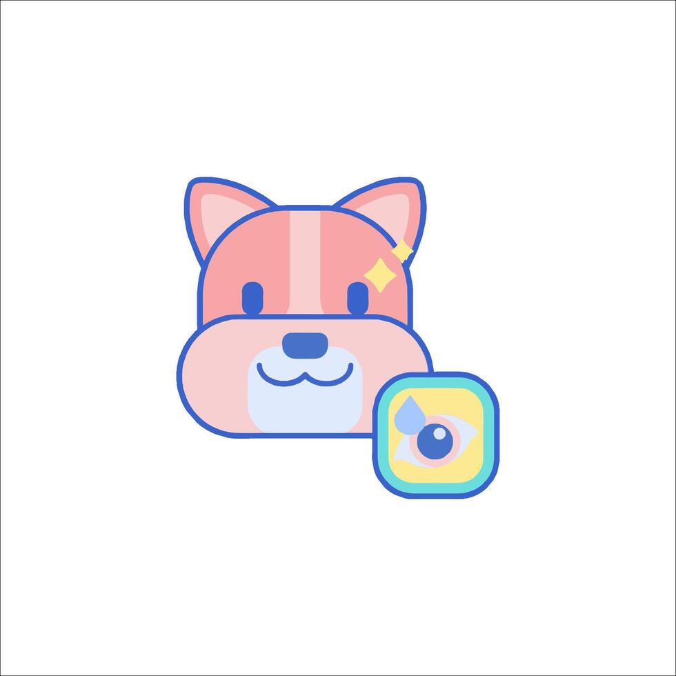 A cute dog with a camera and a phone vector