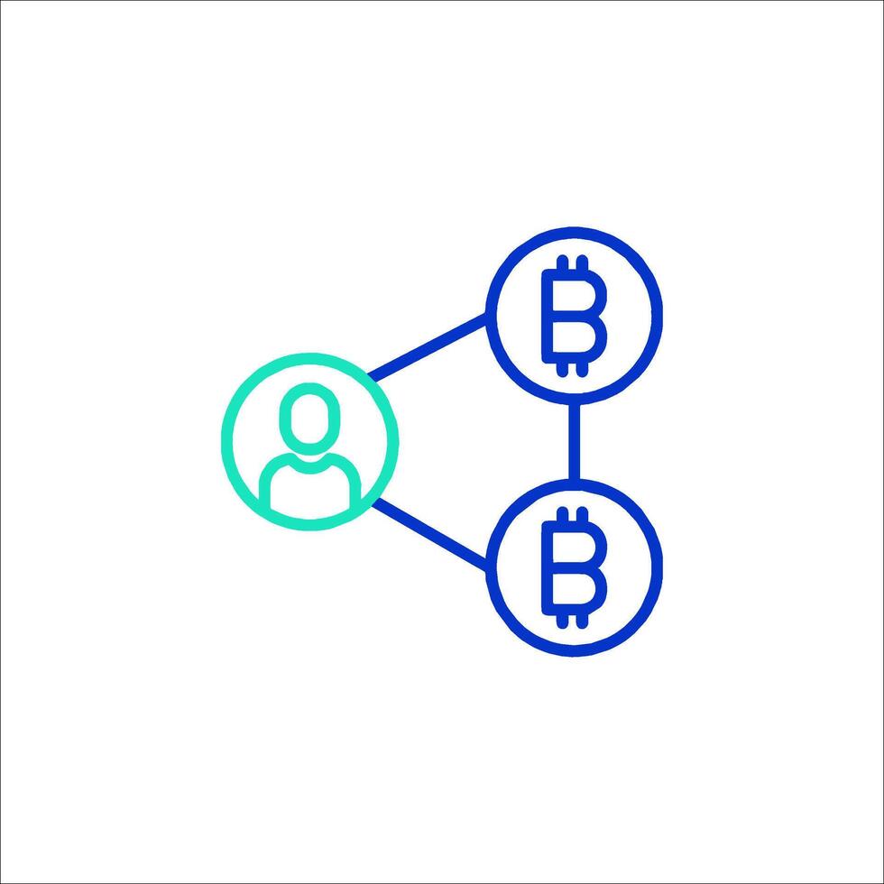 Bitcoin network icon vector