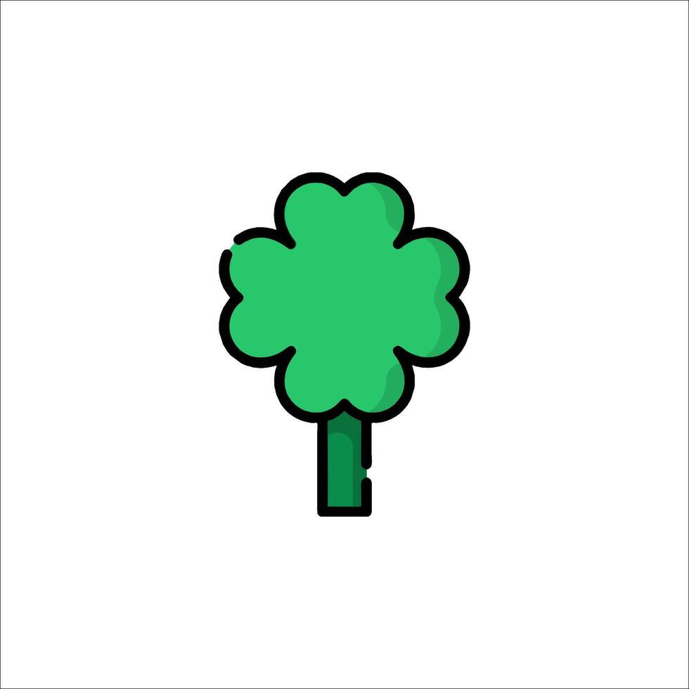 A green clover icon on a white background vector