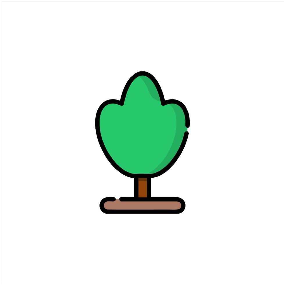 A green tree icon on a white background vector
