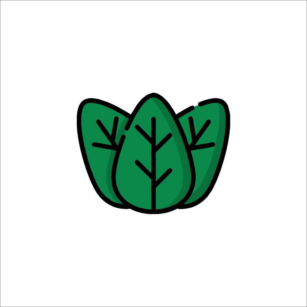 A green leaf icon on a white background vector
