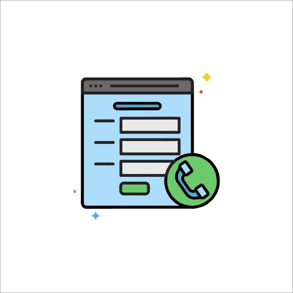 A phone icon with a phone number and a phone icon vector