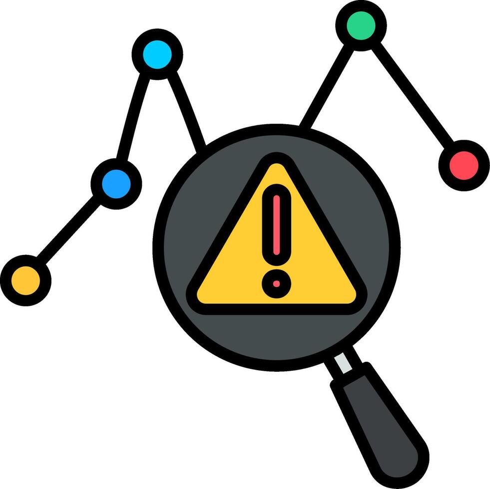 Detection Line Filled Icon vector