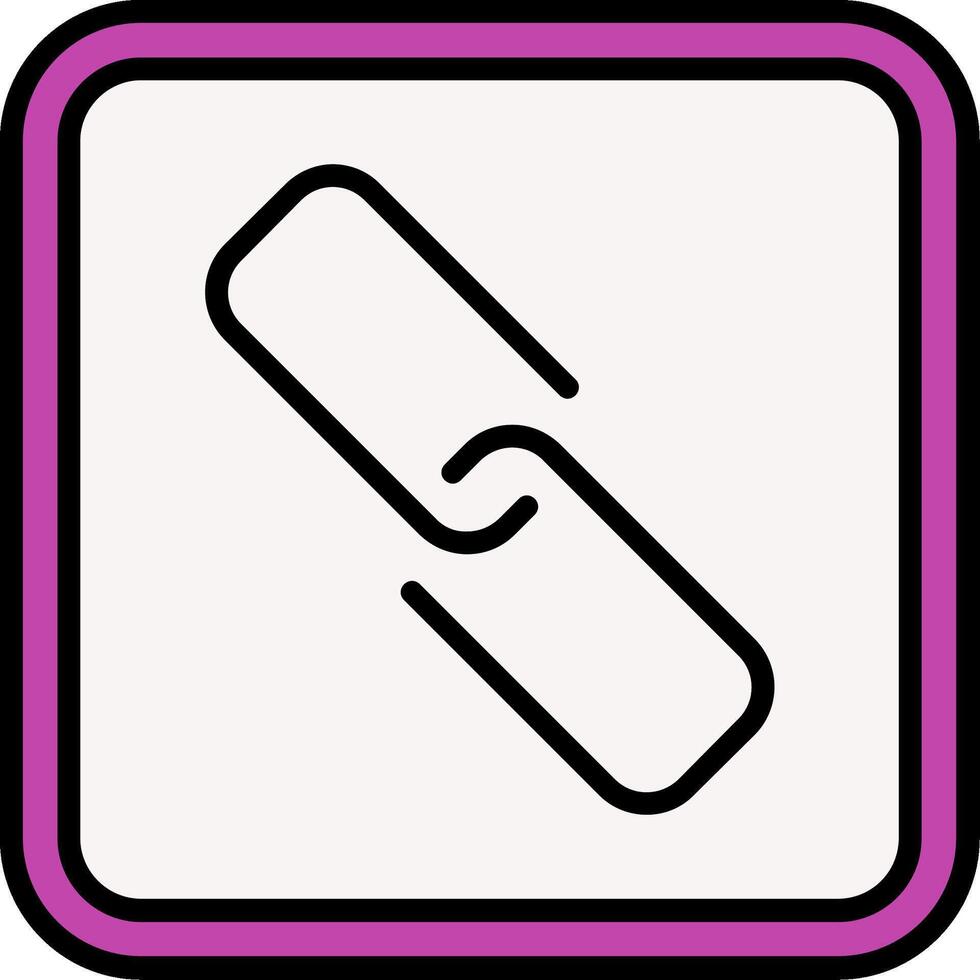 Link Line Filled Icon vector