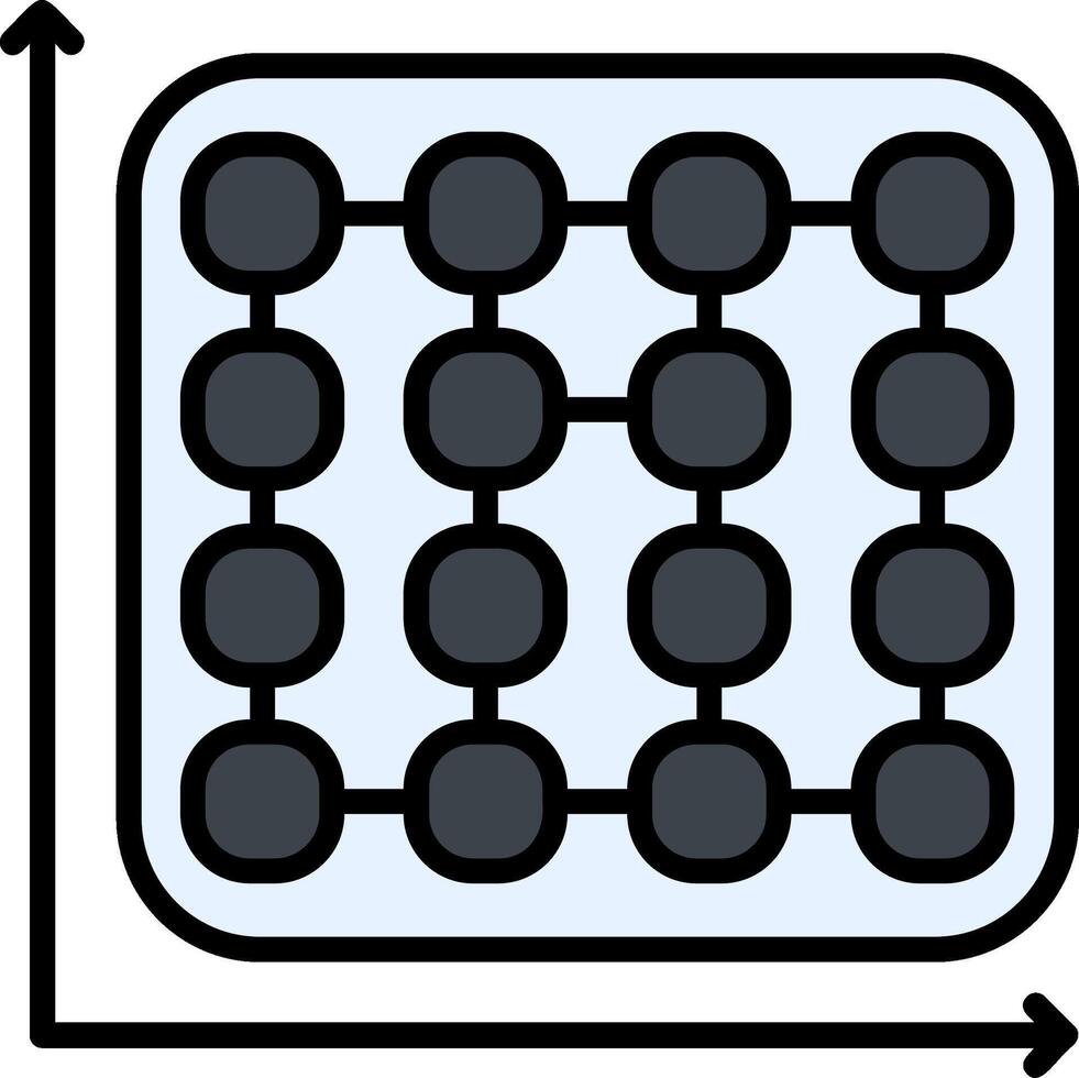 Matrix Line Filled Icon vector