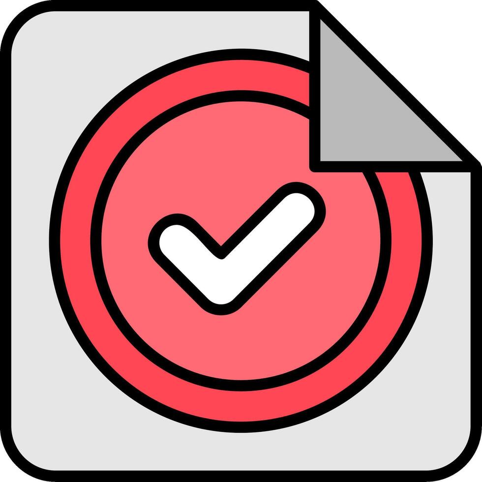 Page Line Filled Icon vector