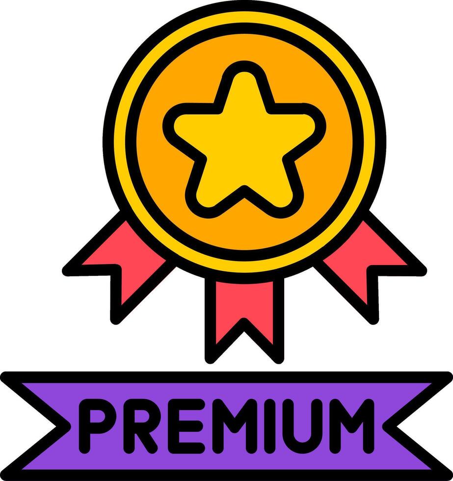Premium Line Filled Icon vector