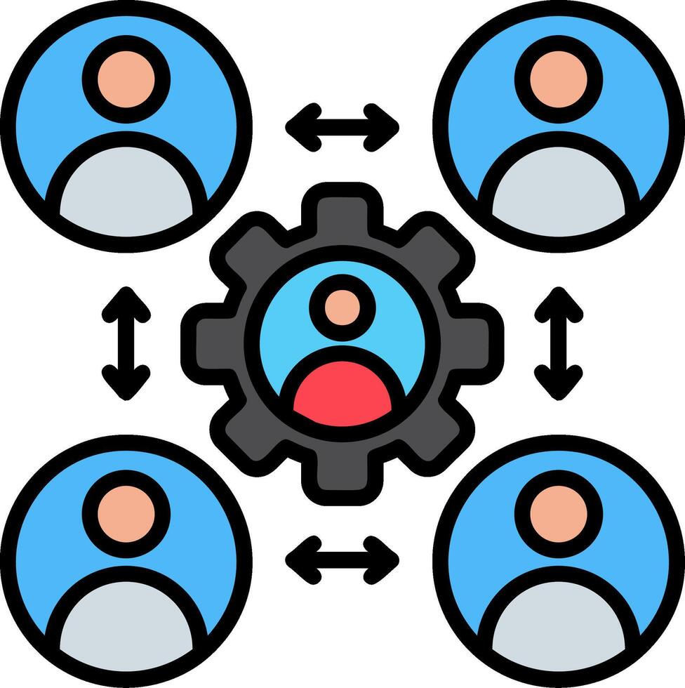 Stakeholder Line Filled Icon vector
