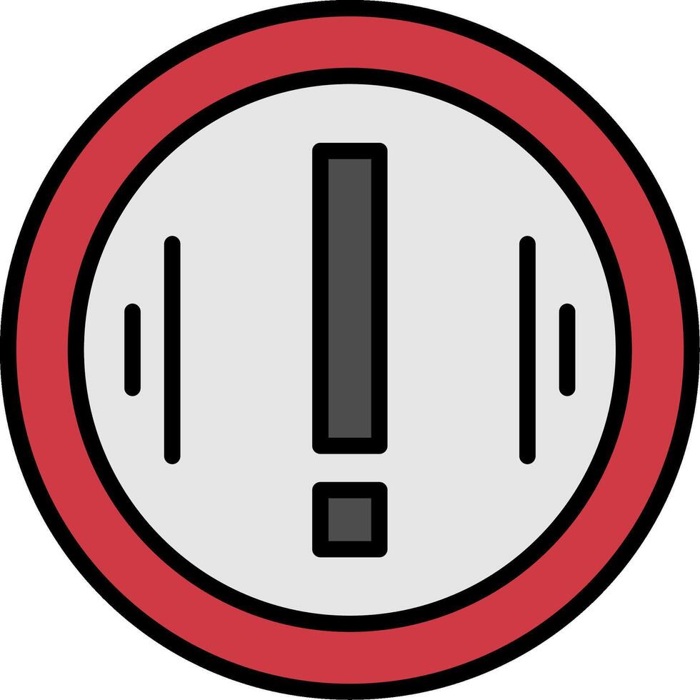 Alert Line Filled Icon vector