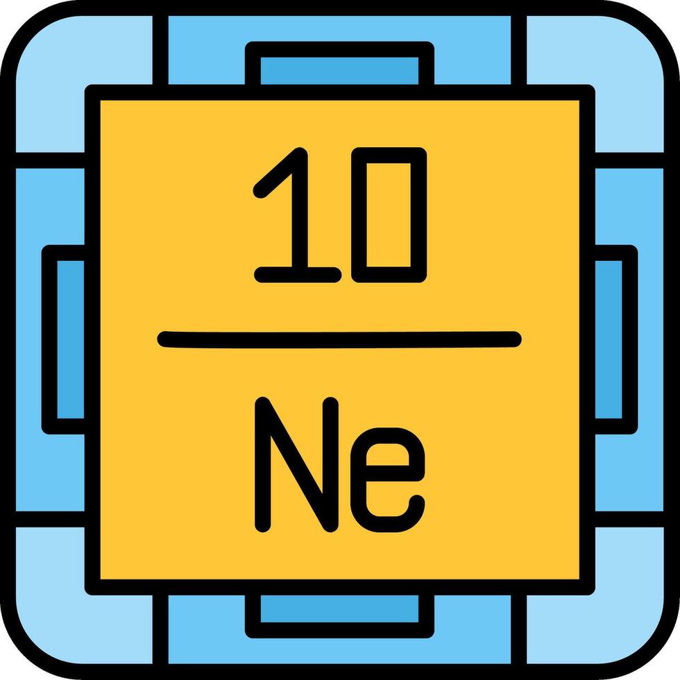 Neon Line Filled Icon vector