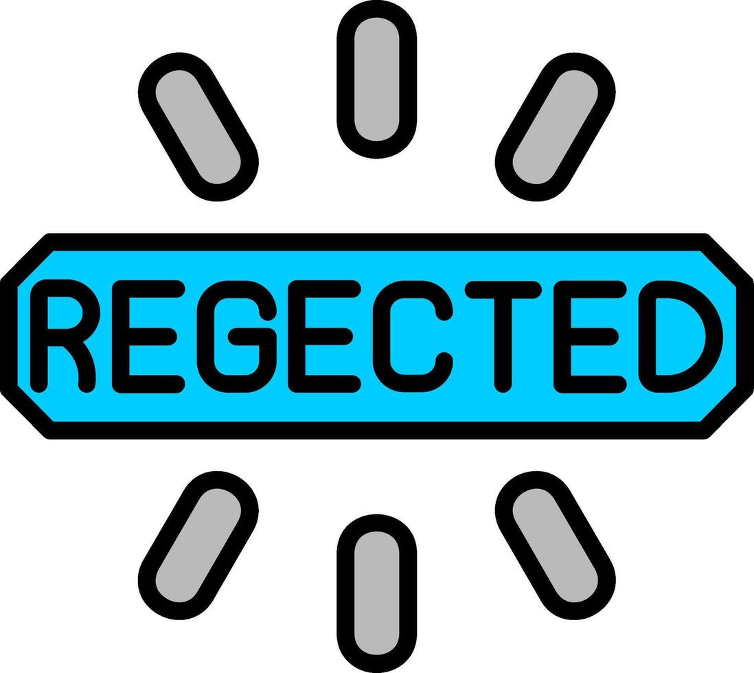 Rejected Line Filled Icon vector