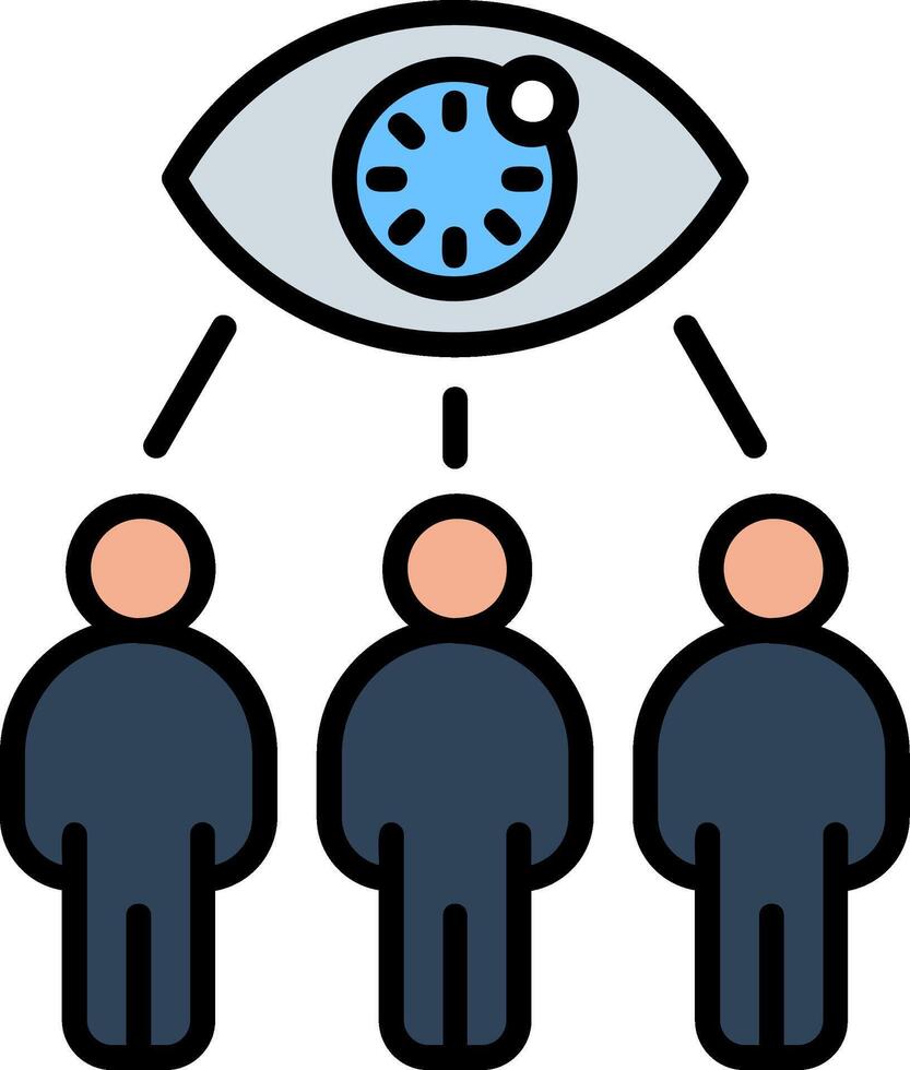 Supervised Line Filled Icon vector
