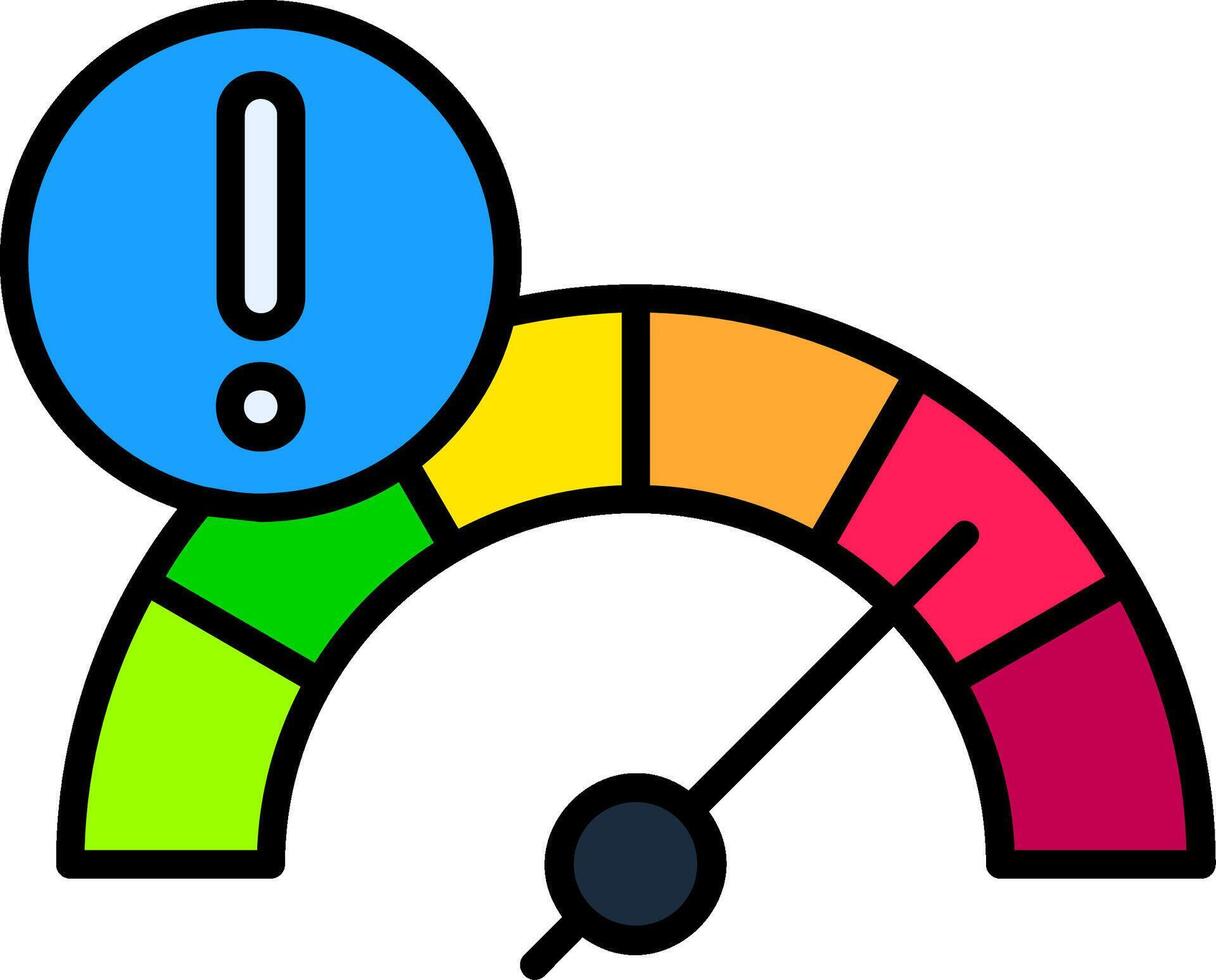 Tolerance Line Filled Icon vector