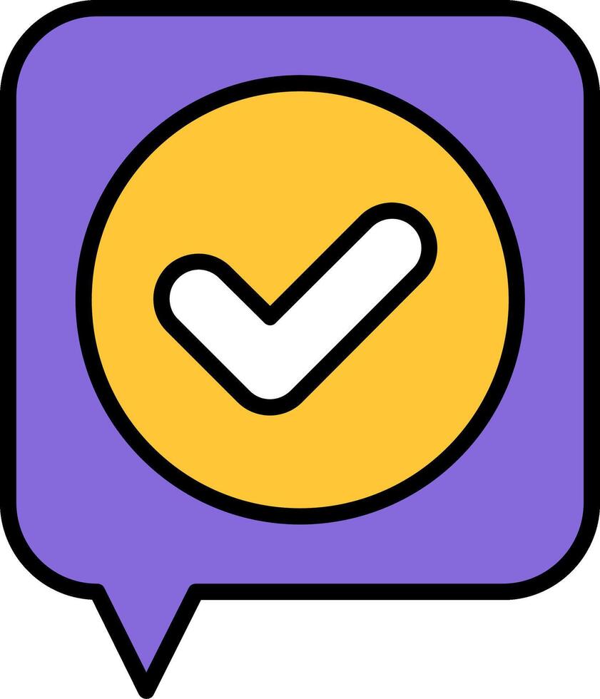 Chat Line Filled Icon vector