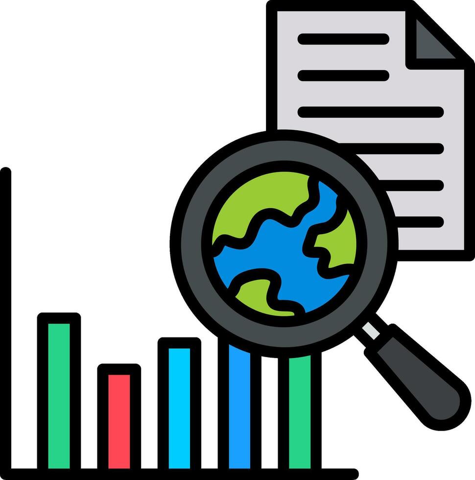 Exploration Line Filled Icon vector