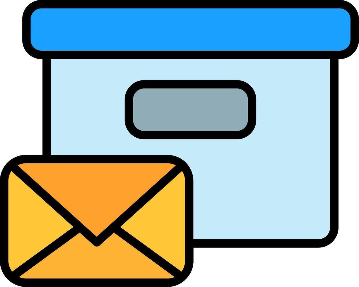 Parcel Line Filled Icon vector