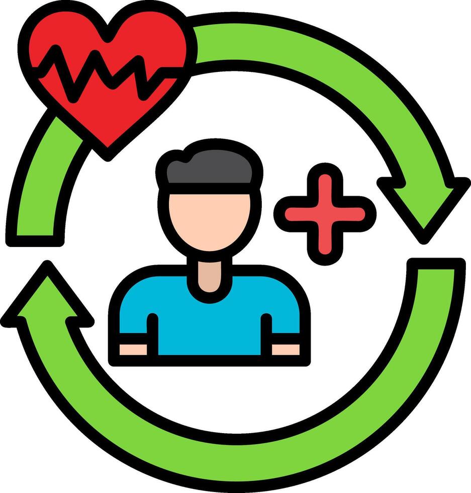 Rehab Line Filled Icon vector
