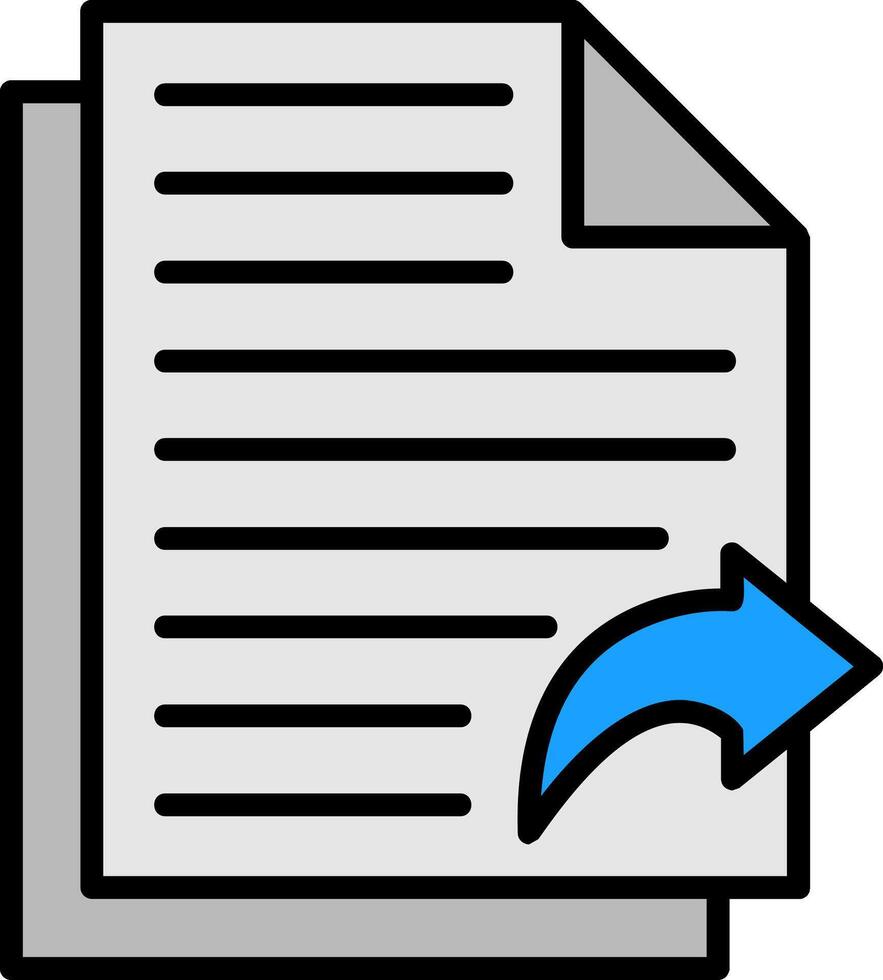 Send Line Filled Icon vector