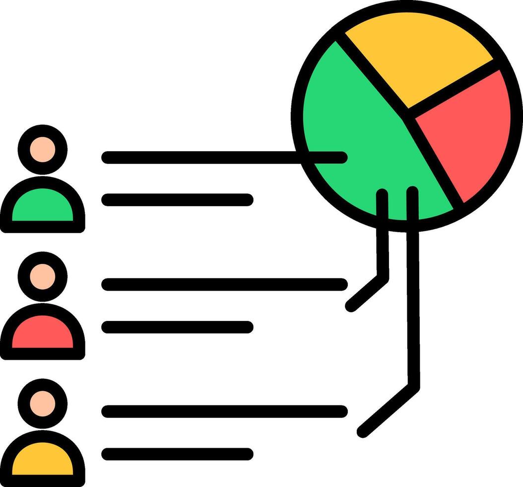 Customer Line Filled Icon vector
