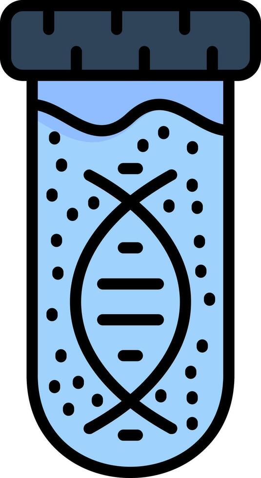 Dna Line Filled Icon vector